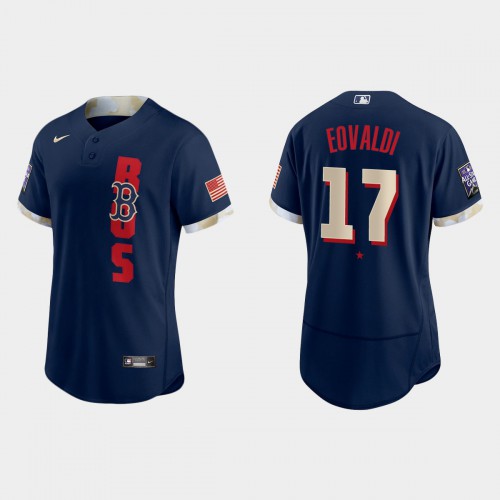 Boston Boston Red Sox #17 Mathan Eovaldi 2021 All Star Game Authentic Navy Jersey Men's