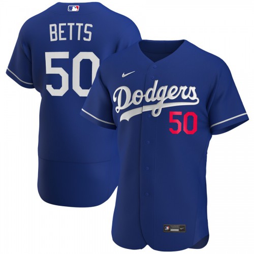 Los Angeles Los Angeles Dodgers #50 Mookie Betts Men's Royal 2020 Alternate Official Authentic Player Jersey Men's