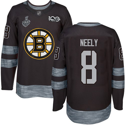 Adidas Boston Bruins #8 Cam Neely Black 1917-2017 100th Anniversary Stanley Cup Final Bound Stitched Jersey Men's