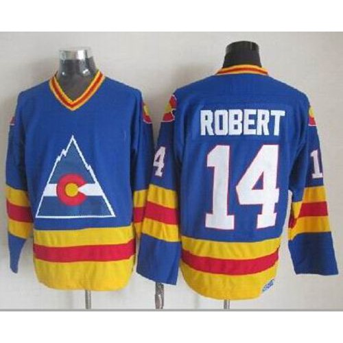 Colorado Avalanche #14 Rene Robert Blue CCM Throwback Stitched Jersey Men's