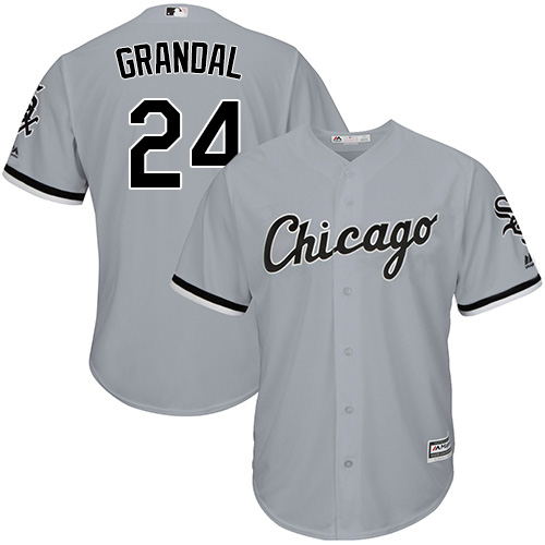 Chicago White Sox #24 Yasmani Grandal Grey New Cool Base Stitched Youth Jersey Youth