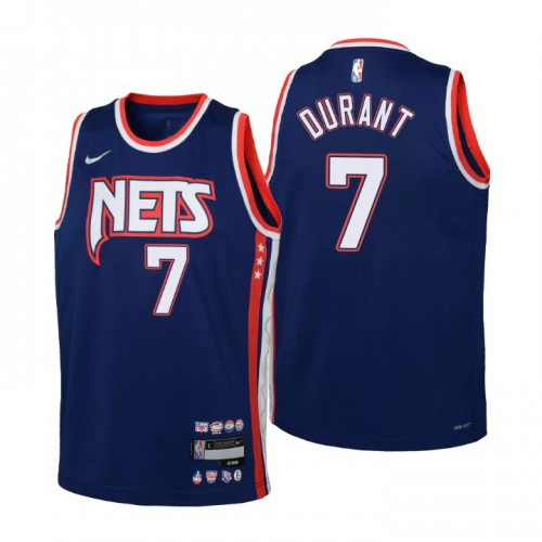 Brooklyn Brooklyn Nets #7 Kevin Durant Youth Navy 2021/22 Swingman Jersey - City Edition Youth