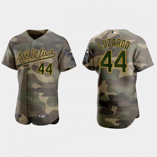 Oakland Oakland Athletics #44 Jesus Luzardo Men's 2021 Armed Forces Day Authentic Jersey -Camo Men's