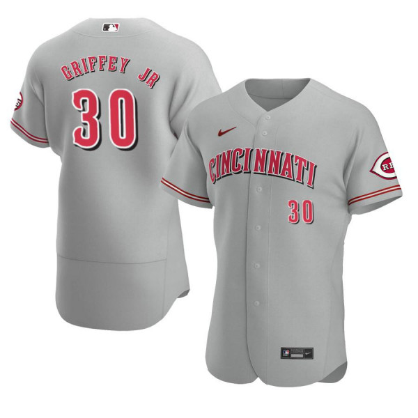 Men's Cincinnati Reds 30 Authentic 2020 Road Gray Ken Griffey Jr Jersey