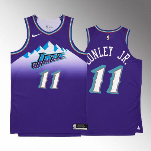 Utah Utah Jazz #11 Mike Conley Jr. Mens Purple 2022-23 Classic Edition Jersey Mens