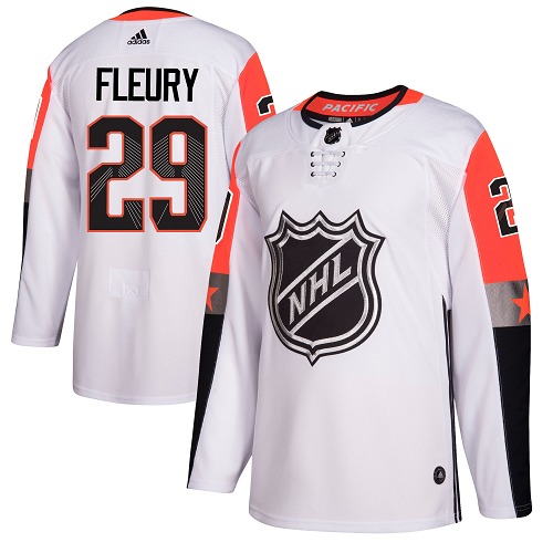 Adidas Golden Vegas Golden Knights #29 Marc-Andre Fleury White 2018 All-Star Pacific Division Authentic Stitched Jersey Men's