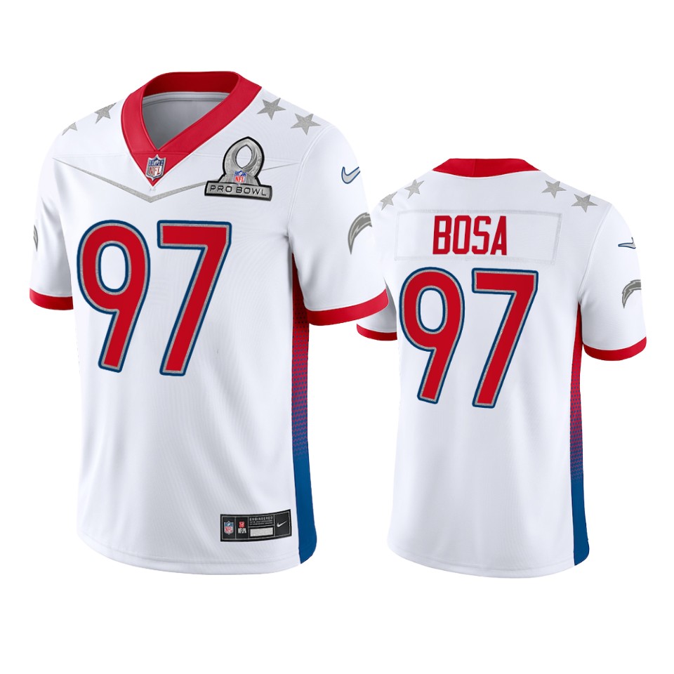 Chargers #97 Joey Bosa Men's 2022 AFC Pro Bowl Game Jersey White