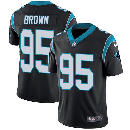 Carolina Panthers #95 Derrick Brown Black Team Color Youth Stitched Vapor Untouchable Limited Jersey Youth