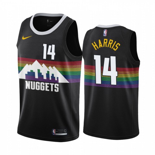 Denver Nuggets #14 Gary Harris Mens 2019-20 Black City Edition Jersey Mens