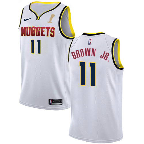 Denver Nuggets #11 Bruce Brown Jr. White Women's 2023 Finals Champions Swingman Association Edition Jersey