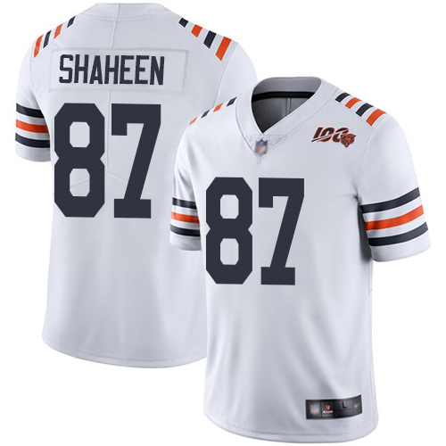 Chicago Bears #87 Adam Shaheen White Alternate Men's Stitched Vapor Untouchable Limited 100th Season Jersey Men's