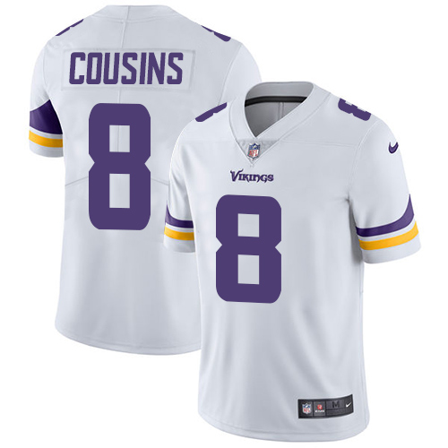Vikings #8 Kirk Cousins White Youth Stitched Vapor Untouchable Limited Jersey