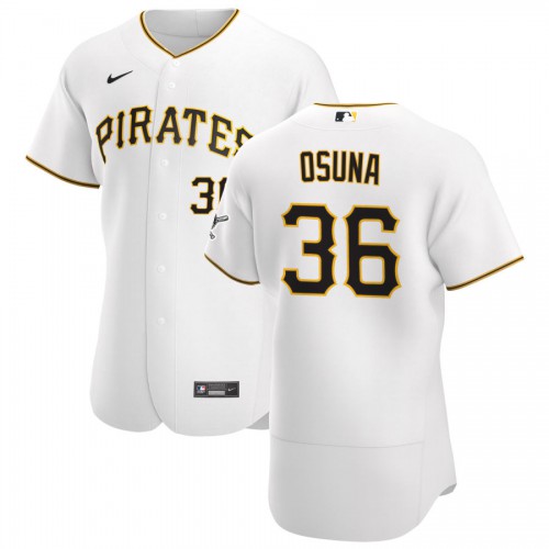 Pittsburgh Pittsburgh Pirates #36 Jose Osuna Men's White Home 2020 Authentic Player Jersey Men's