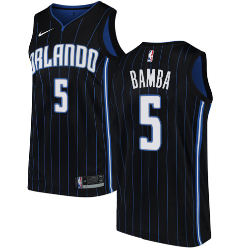 Orlando Magic #5 Mohamed Bamba Black Womens Swingman Statement Edition Jersey Womens