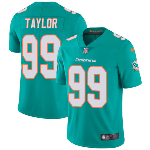 Miami Dolphins #99 Jason Taylor Aqua Green Team Color Men's Stitched Vapor Untouchable Limited Jersey Men's