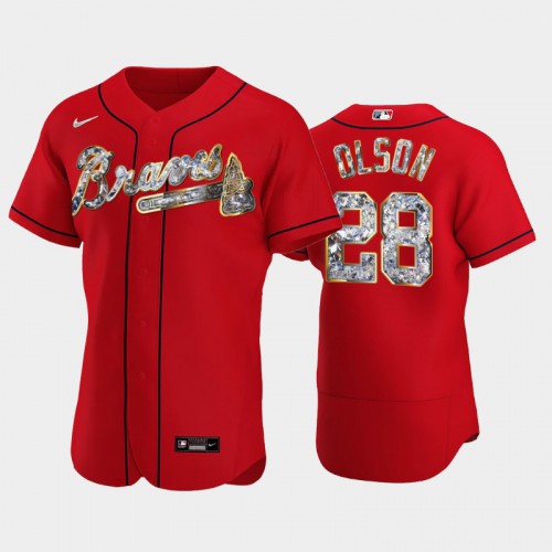 Atlanta Atlanta Braves #28 Matt Olson Men's Diamond Edition Jersey - Red Men's