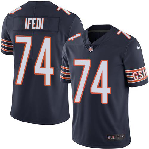 Chicago Bears #74 Germain Ifedi Navy Blue Team Color Men's Stitched Vapor Untouchable Limited Jersey Men's