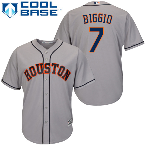 Houston Astros #7 Craig Biggio Grey Cool Base Stitched Youth Jersey Youth