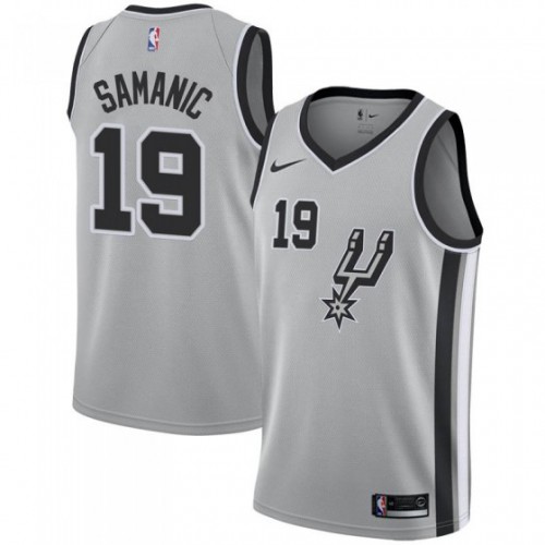 San Antonio Spurs #19 Luka Samanic Silver Womens Swingman Statement Edition Jersey Womens