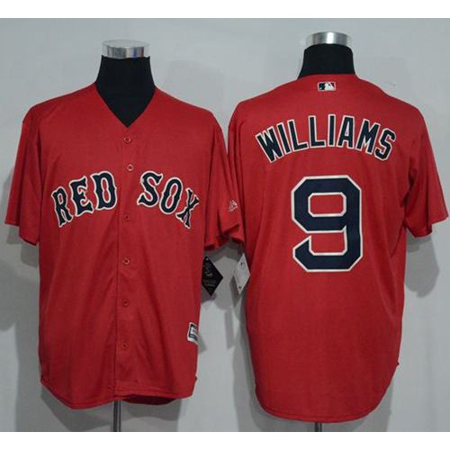 Boston Red Sox #9 Ted Williams Red New Cool Base Stitched Jersey Men's