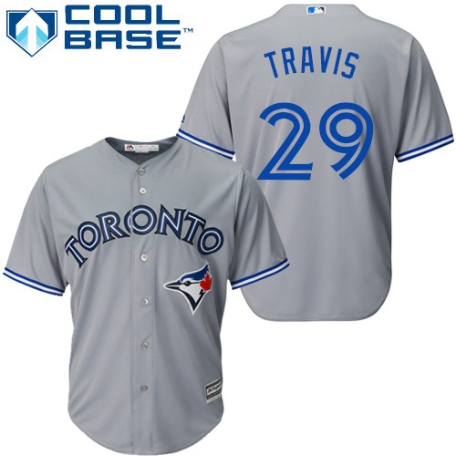 Toronto Blue Jays #29 Devon Travis Grey Cool Base Stitched Youth Jersey Youth