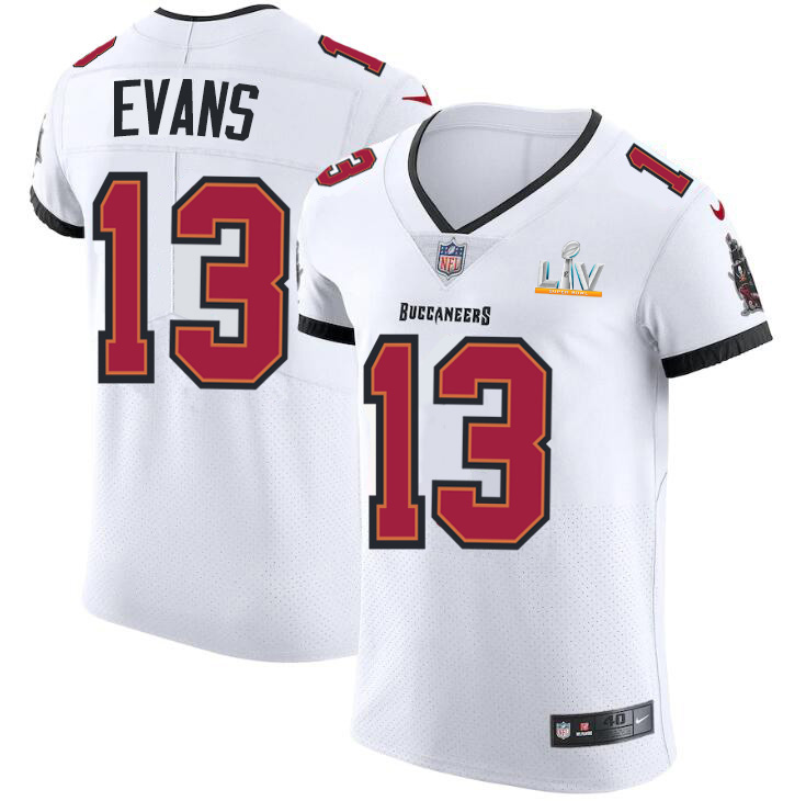 Tampa Bay Buccaneers #13 Mike Evans Men's Super Bowl LV Bound White Vapor Elite Jersey