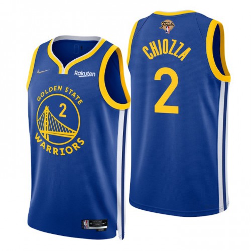 Golden State Warriors #2 Chris Chiozza Royal Youth 2022 Finals Icon Edition 75th Anniversary Diamond Swingman Jersey Youth