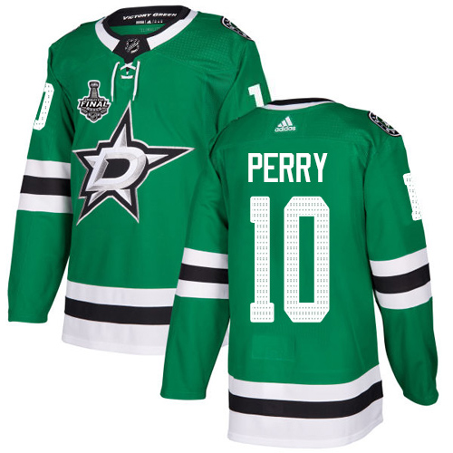 Adidas Dallas Stars #10 Corey Perry Green Home Authentic 2020 Stanley Cup Final Stitched Jersey Men's