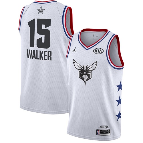 Charlotte Hornets #15 Kemba Walker White Jordan Swingman 2019 All-Star Game Jersey Mens