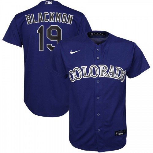 Colorado Colorado Rockies #19 Charlie Blackmon Youth Alternate 2020 Player Jersey Purple Youth