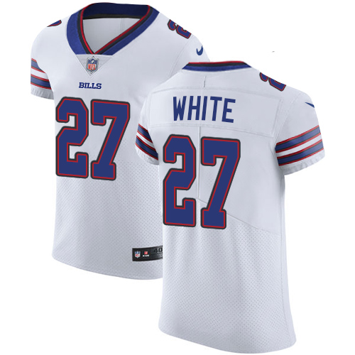 Bills #27 Tre'Davious White White Men's Stitched Vapor Untouchable Elite Jersey