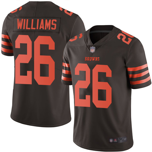 Cleveland Browns #26 Greedy Williams Brown Men's Stitched Limited Rush Jersey Men's