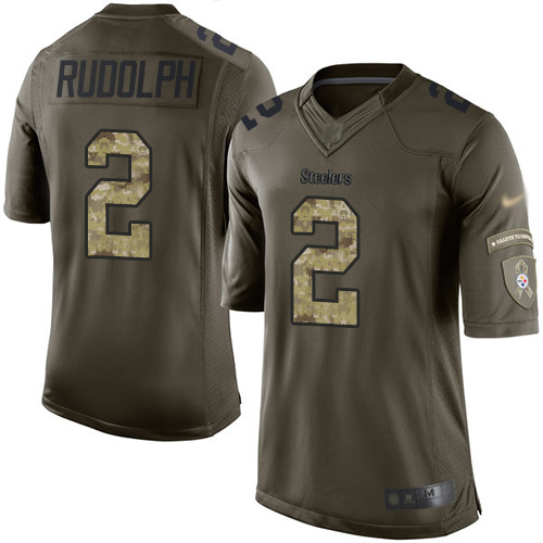 Pittsburgh Steelers #2 Mason Rudolph Green Youth Stitched Limited 2015 Salute to Service Jersey Youth