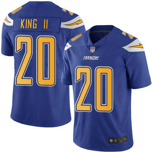 Los Angeles Chargers #20 Desmond King II Electric Blue Men's Stitched Limited Rush Jersey Men's