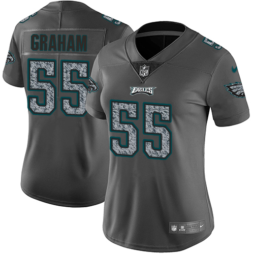 Eagles #55 Brandon Graham Gray Static Women's Stitched Vapor Untouchable Limited Jersey