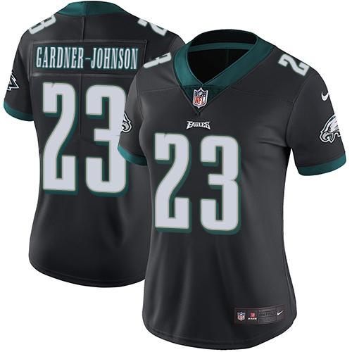 Eagles #23 C.J. Gardner-Johnson Black Alternate Women's Stitched Vapor Untouchable Limited Jersey