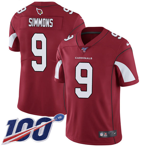 Cardinals #9 Isaiah Simmons Red Team Color Men's Stitched 100th Season Vapor Untouchable Limited Jersey