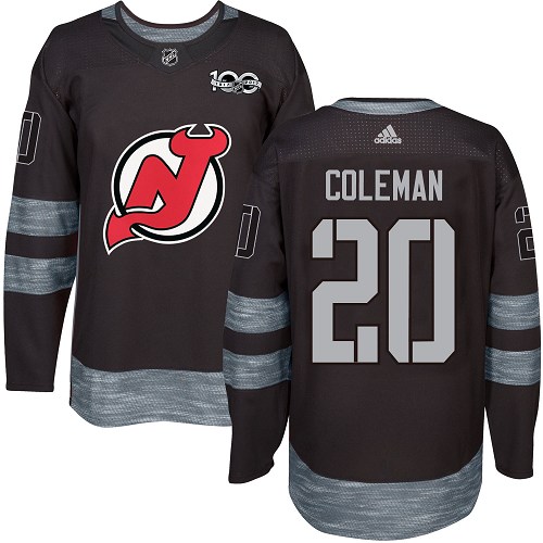 Adidas New Jersey Devils #20 Blake Coleman Black 1917-2017 100th Anniversary Stitched Jersey Men's