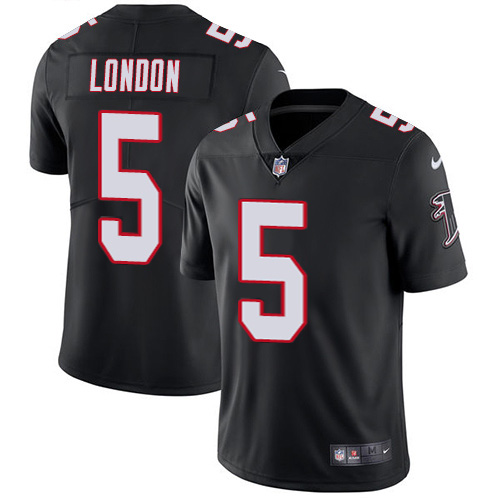 Falcons #5 Drake London Black Alternate Stitched Youth Vapor Untouchable Limited Jersey