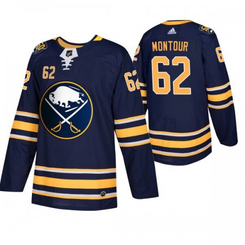 Buffalo Buffalo Sabres #62 Brandon Montour Men's Navy 50th Anniversary Home Authentic Jersey Men's