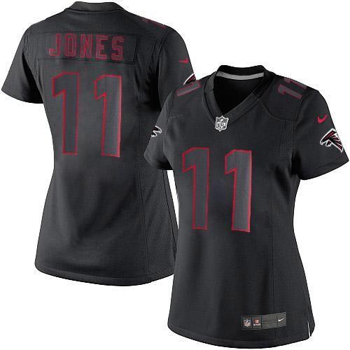 Atlanta Falcons #11 Julio Jones Black Impact Women's Stitched Limited Jersey Womens