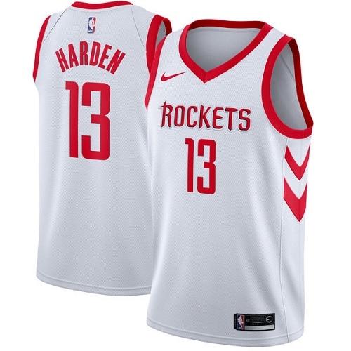 Houston Rockets #13 James Harden White Womens Swingman Association Edition Jersey Womens