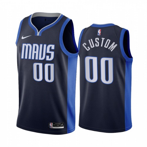 Dallas Mavericks Personalized Navy Swingman 2020-21 Earned Edition Jersey