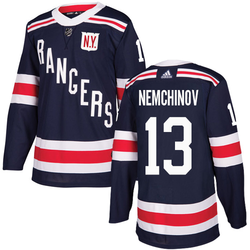 Adidas New York Rangers #13 Sergei Nemchinov Navy Blue Authentic 2018 Winter Classic Stitched Jersey Men's
