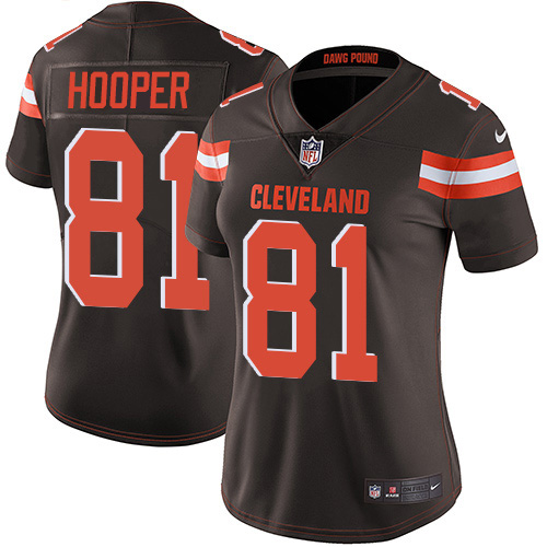 Cleveland Browns #81 Austin Hooper Brown Team Color Women's Stitched Vapor Untouchable Limited Jersey Womens