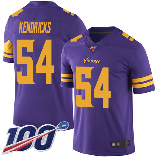 Minnesota Vikings #54 Eric Kendricks Purple Men's Stitched Limited Rush 100th Season Jersey Men's