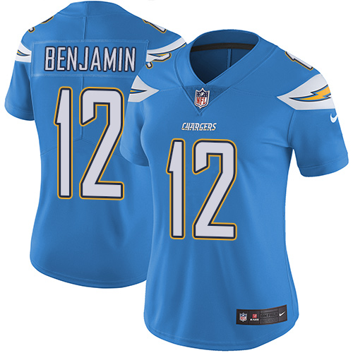 Los Angeles Chargers #12 Travis Benjamin Electric Blue Alternate Women's Stitched Vapor Untouchable Limited Jersey Womens