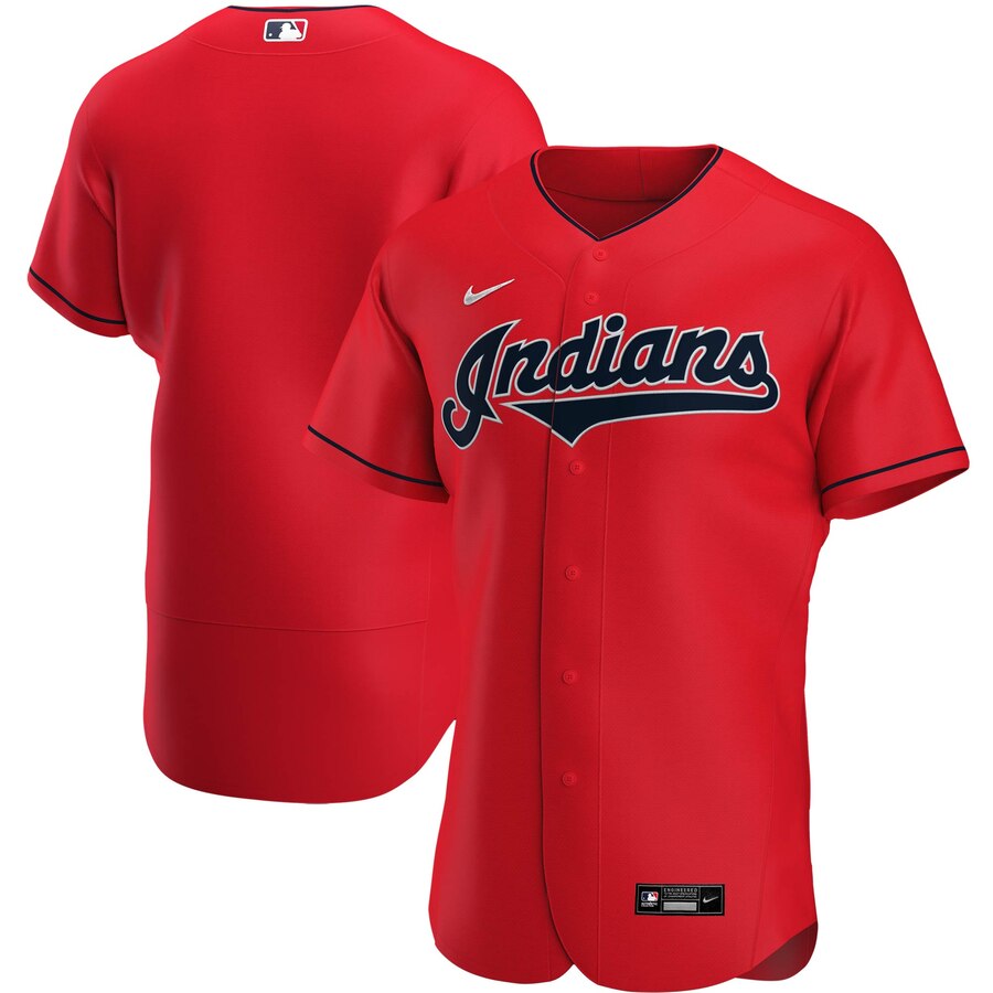 Cleveland Guardians Men's Red Alternate 2020 Authentic Official Team Jersey