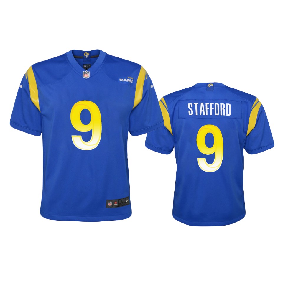 Los Angeles Rams #9 Matthew Stafford Youth Game Jersey - Royal