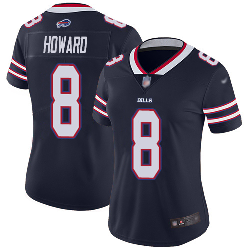 Buffalo Bills #8 O. J. Howard Navy Women's Stitched Limited Inverted Legend Jersey Womens